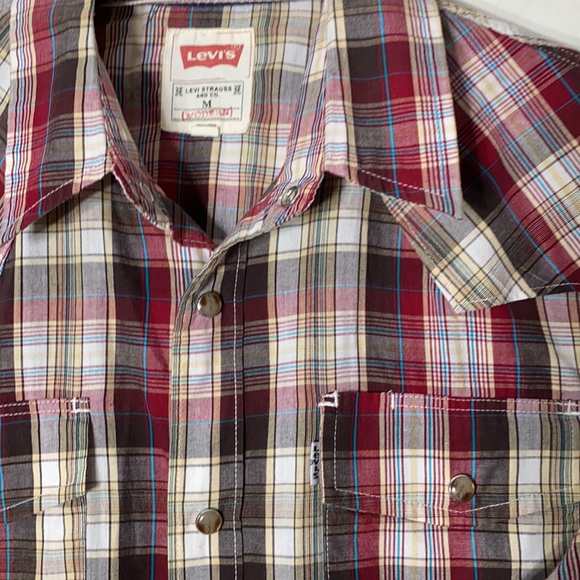 Vintage Levi’s Pearl Snap Button Western shirt size Medium - Picture 2 of 6